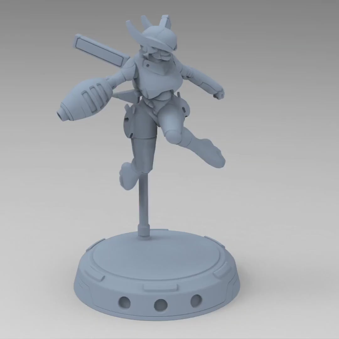 Tabletop Minis | Cyberbabe Momo by Papsikels Miniatures