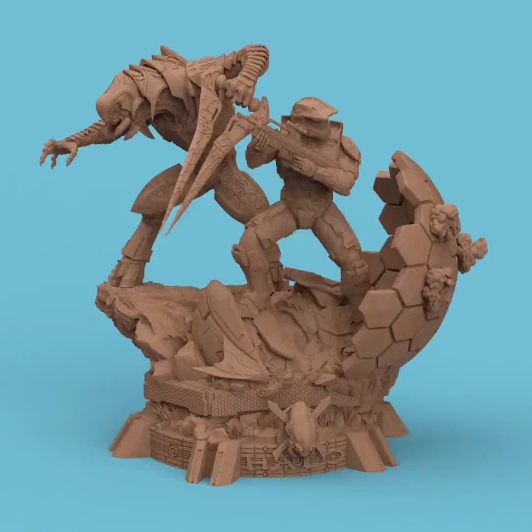 Arbiter and Master Chief Diorama Figurine | Various Sizes & Finishes