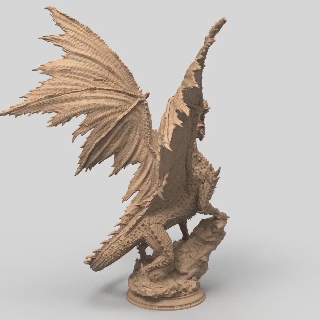 Tabletop Minis | Black Ancient Dragon | DM Stash