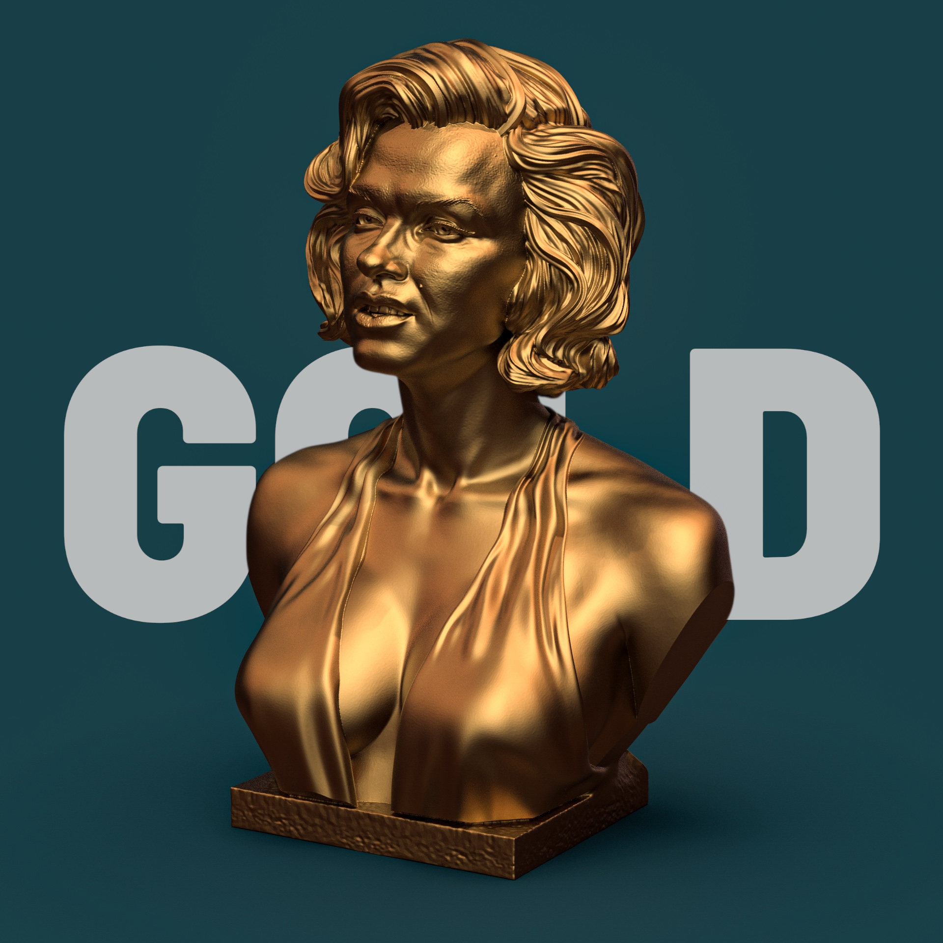 Marilyn Monroe Bust Figurine - Vintage Hollywood Glamour Decor | Various Sizes & Finishes