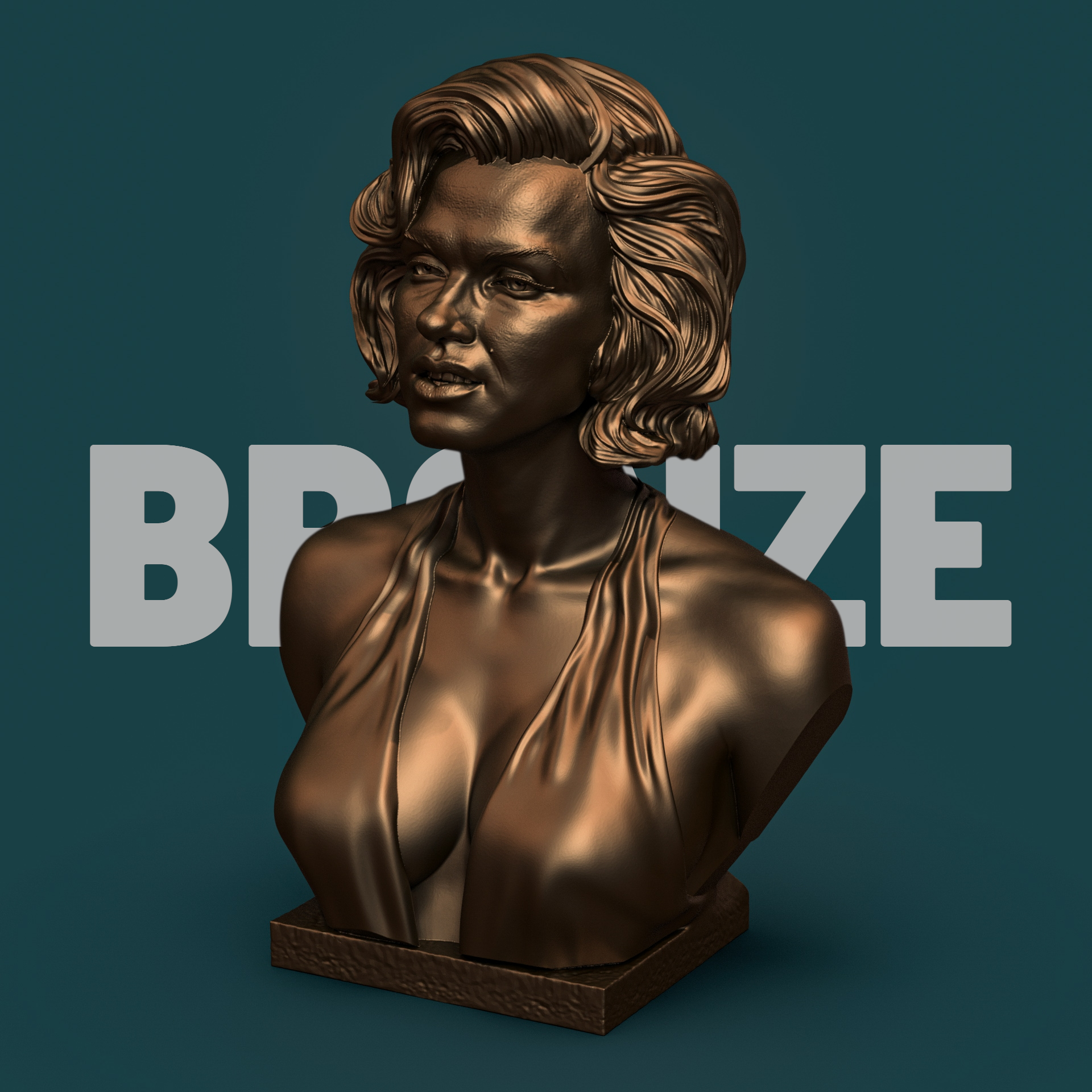 Marilyn Monroe Bust Figurine - Vintage Hollywood Glamour Decor | Various Sizes & Finishes
